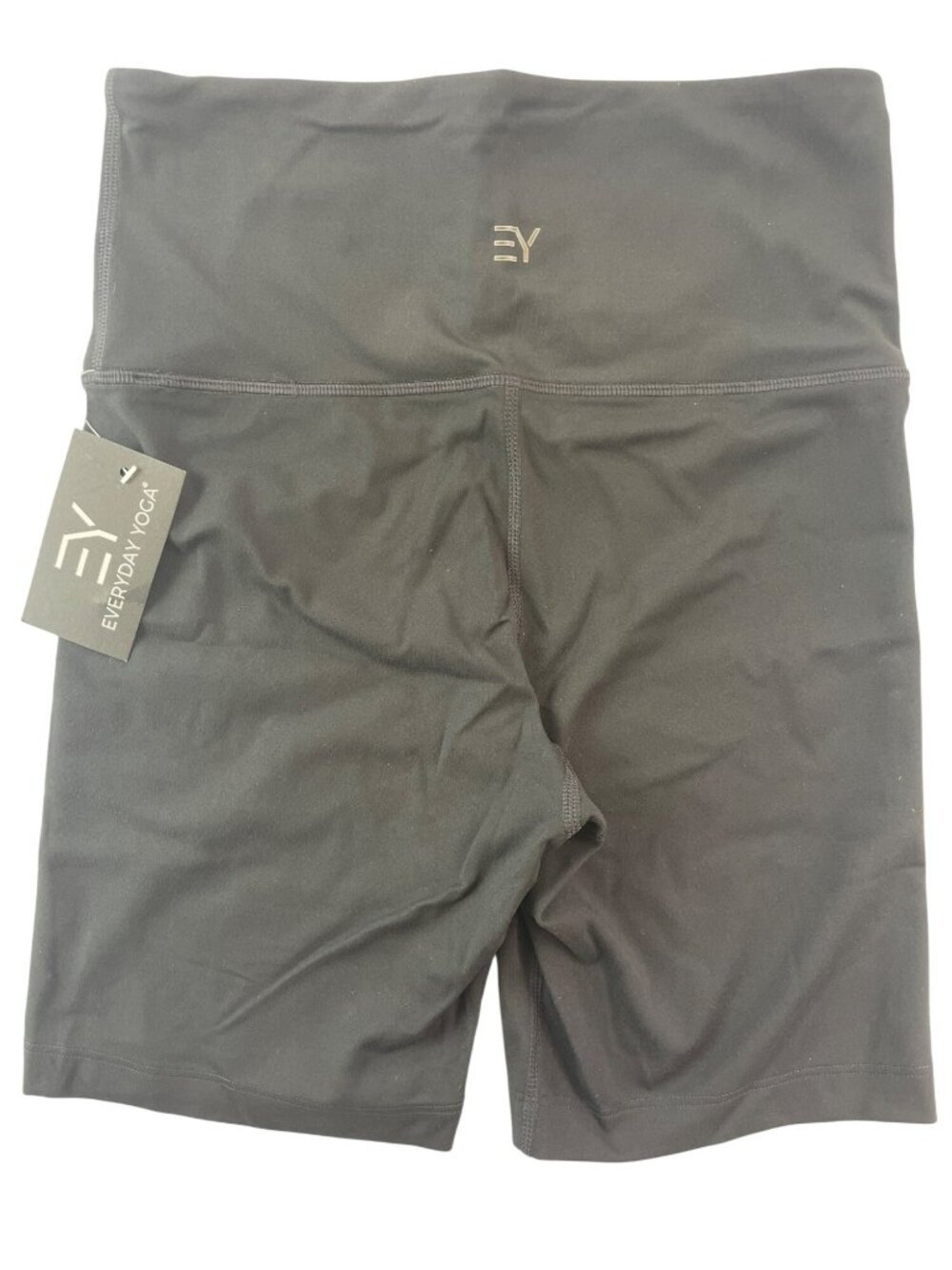 Everyday Yoga High Waisted 7" Black Bike Shorts Spandex Blend Women's Sz M NWT
